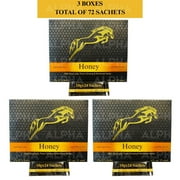 BIack H Honey with Royal Jelly & Rainforest Herbs, 100% Natural, (72 Sachets x 10g), Pack of 3 Boxes