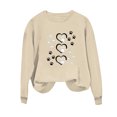 thumbnail image 4 of Womens Casual Crew Neck Sweatshirt Long Sleeve Oversized Sweatshirt Cute Pullover Tops, 4 of 4