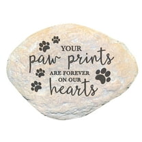 Your Paw Prints Are Forever on Our Hearts Pet Memorial Stone, Dog or Cat