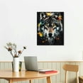 thumbnail image 3 of JRXY Wolf Graffiti Canvas Wall Art, Colorful Wolf Painting Picture Colorful Graffiti Animal Poster Print for Hallway Decor 16x20 in, 3 of 5