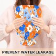 thumbnail image 5 of 2L Hot Water Bottle with Soft Velvet Cover PVC Hot Water Bag for Pain Relief Long-Lasting Warmth Orange and Blue Small Flowers, 5 of 8
