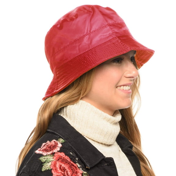Angela & William Waterproof Packable Rain Hat with Zippered Closure