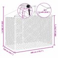 thumbnail image 2 of vidaXL Outdoor Dog Kennel Silver Galvanized steel, polyethylene Large, 2 of 5