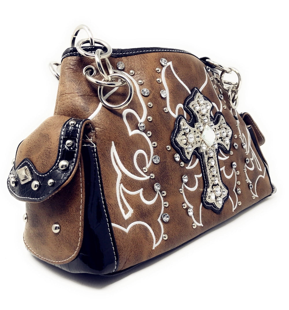 Leather Embroidery Shoulder Handbag - Tribal dance – Maheejaa