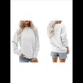 thumbnail image 3 of Sudaderas Informales de Cuello Redondo para Mujer, Camisetas de Larga y Corte Holgado para Otoño. L, 3 of 6