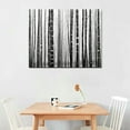 thumbnail image 2 of GOSMITH  Birch Forest Canvas Wall Art for Living Room Wall Decor, Birch Woods Nature Pictures, Black and White Birch Trees Canvas Painting Artwork, Bedroom Home Office Wall Decorations, 2 of 4
