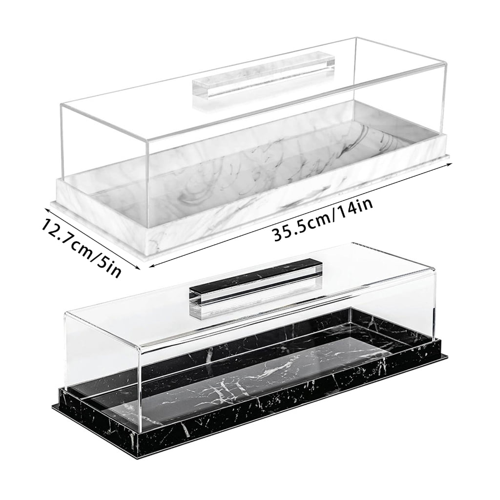 Acrylic Rectangular Cake Display Container Fashion Cake Tray with Cover