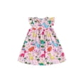 thumbnail image 1 of Gupgi Robe Dinosaure pour Filles Manches Volantes Robe d'Été Enfants Filles Robes Amples 1-6 Ans, 1 of 9