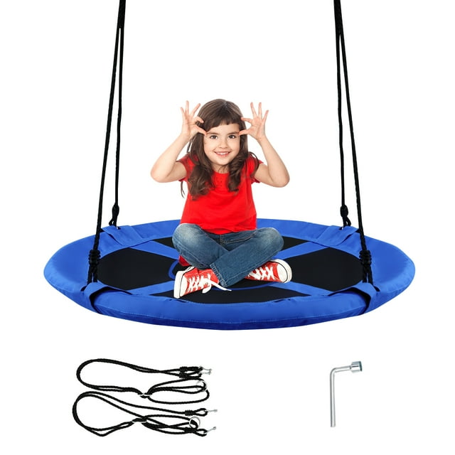 Patiojoy Balançoire Soucoupe pour Arbre 40 Pouces Siège pour Enfants Ensemble de Jeu Intérieur Extérieur