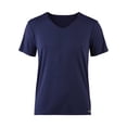 thumbnail image 1 of Bruno Banani Camiseta Hombre - Top, Camisa, Check Line 2.0, Poliamida, Cuello en V, Logotipo, Unicolor Azul oscuro S (Small), 1 of 3