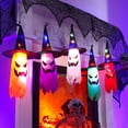 thumbnail image 2 of 5 uds sombreros de fantasma colgantes iluminados para Halloween decoraciones de Halloween para interiores y exteriores luces de cadena para jardín Patio decoración de ANGGREK Otros, 2 of 8