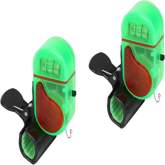 BESTSKY Fishing Bite Alarm 2 Pack, LED Bite Alarms for Fishing with Sensitivity Levels & Sound-Light Alert, for Rod Tip Detection