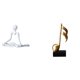 thumbnail image 1 of Escultura de nota musical de pensador abstracto creativo, figura decorativa única de resina para entrada, dormitorio, escritorio, mesa, centro de mesa, 1 of 8