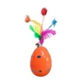 thumbnail image 3 of KOYPTL Easter Tumbler Interactive Cat Toy Feather Balls,Durable Egg Shaped Colorfull Festive Pet Toy,Rolling for Indoor Cats & Kitten Exercise, Safe & Fun Play Exercise,Swing Without Falling Down, 3 of 7