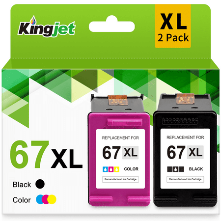 67XL Ink Cartridge for HP 67 Ink Cartridge for Printer Ink HP 67 for HP Ink 67 Black and Tri-Color for DeskJet 2700 2700e 2752e 2755e Envy 6000 6055 6055e