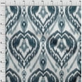 thumbnail image 3 of oneOone Cotton Silk Fabric Ogee Ikat Printed Fabric 1 Yard 42 Inch Wide, 3 of 4