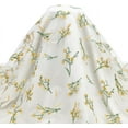thumbnail image 1 of Tela de encaje de malla vintage de jazmín invernal de 2 yardas de ancho (51.2~63 pulgadas), tul bordado con flores amarillas, encaje para coser., 1 of 8