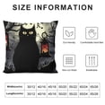 thumbnail image 5 of YINGXI  Black Murderous Knife Cat What Throw Pillow Case ,Funny Sneaky Cat Decorative Cushion Cover for Home Bedroom Girls Room Gaming Room, Gift for Women Men Girls 12x12in, 5 of 5