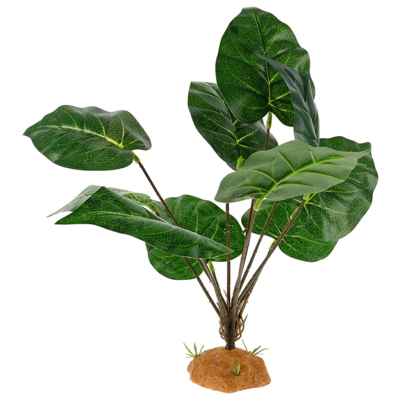 LABSERRON Lizard Box Plants Decor Artificial Terrarium Accessories Plastic Natural Look 7.2x5.7x31cm