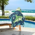 thumbnail image 3 of Yayeee Kids Hooded Towels Toddler Soft Absorbent Beach Bathing Wrap 50" x 23.5", Sharks Pattern, 3 of 5