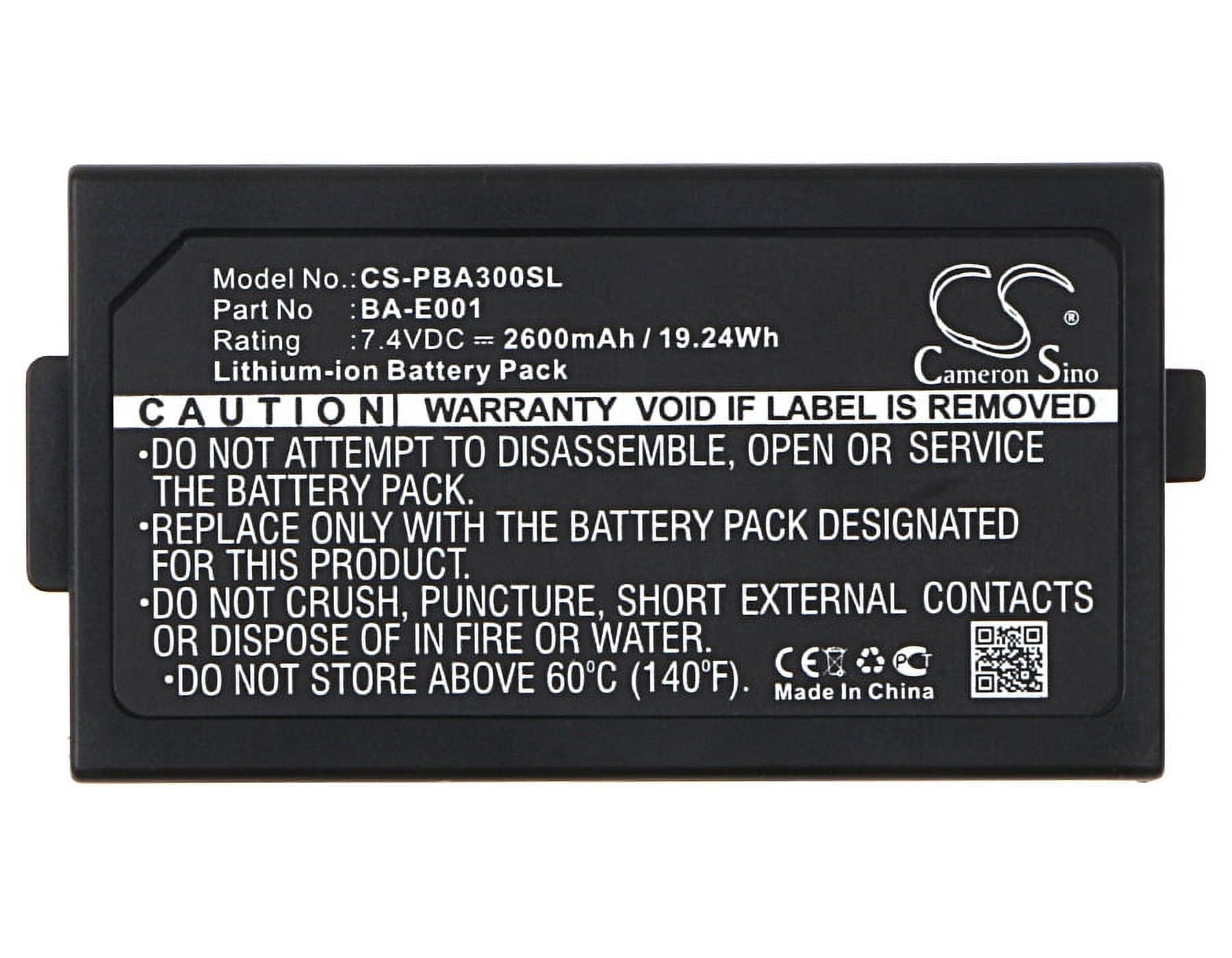 Replacement Battery for Brother PT-E300,PT-E500,PT-E550W,PT-H300,PT-H300LI,PT-H500LI,P-touch H300/LI,PT-P750W,PN:BA-E001/PJ7,2600mAh