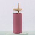 thumbnail image 1 of Glass Drinking Water Bottle Easy to Clean Water Bottle for Cold Brew Tea Iced Coffee - Nude, 1 of 3
