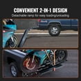 thumbnail image 4 of VEVOR Motorcycle Carrier, 600 LBS Steel Motorcycle Carrier Hitch Mount with Loading Ramp, Scooter Dirt Bike Trailer Hauler with Ratchet Straps and Stabilizer, for Car, Truck with 2" Hitch Receiver, 4 of 9