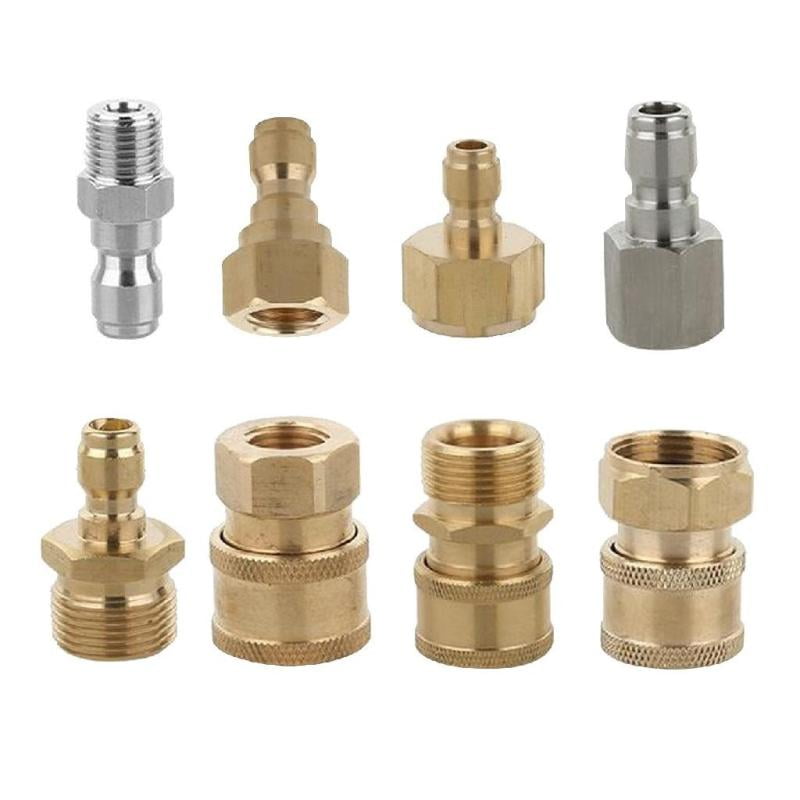 8Pcs Pressure Washer Quick Connector Easy Connect Fitting 1/4" G Male Pipe 