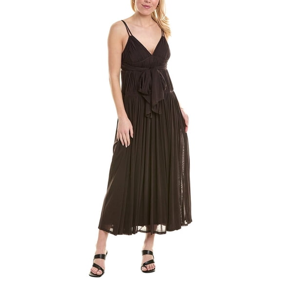 Rebecca Taylor womens  Ruched Maxi Dress, 10, Brown