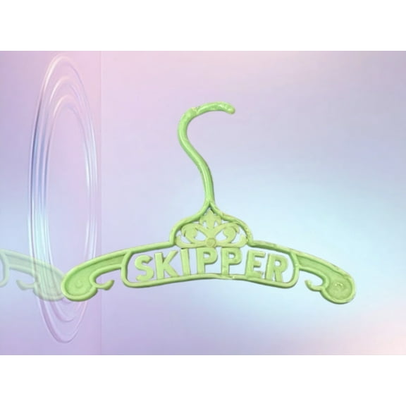 Lol Surprise doll OMG Bartz Doll SKIPPER Clothes Hanger Lime Green Name Spell Out Logo