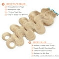 thumbnail image 3 of SEGO Curly Tape in Hair Extensions 100% Real Remy Human Hair Long Silky Thick Hair Gold Hair Acessories Black/Blonde/Gray/White Hair, 3 of 8