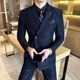 thumbnail image 3 of Traje completo para hombre, chaqueta de moda de alta calidad, conjunto de traje coreano de 2 piezas 2024, ropa de ceremonia ajustada para hombre, tendencias de disfraces, 3 of 5