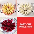thumbnail image 4 of Cortador de manzanas versión mejorada de 12 hojas descorazonador de manzana extra grande, cortador de manzanas ultra afilado de acero inoxidable, deshuesador, divisor para manzanas de hasta 4 pulgada, 4 of 5