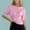 Pink, variant on SHITINN Women's Shiny Glossy Solid Color Turtleneck Short Sleeve Tee Shirt Top Women's Short Sleeve Tops Womens Casual Tops Tops for Women Trendy Summer