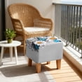 thumbnail image 2 of TSOVTHRID Daisy Butterfly Gray Print Ottoman Cover Square Stretch Ottoman Slipcover Thick Storage Footrest Stool Covers with Elastic Band Furniture Protector for Pets, 2 of 7