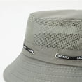 thumbnail image 5 of WMNTST Mens Bucket Hats Mesh Breathable Wide Brim Sun Hat Solid Color Outdoor Hiking Camping Hats, 5 of 9