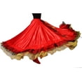 thumbnail image 2 of Adult Elastic Waistband Spanish Flamengo Dance Long Skirt Women Gypsy Lady Paso Doble Dancewear, 2 of 6