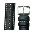 thumbnail image 4 of HIRSCH Viscount Louisiana Alligator Leather Watch Strap (Matte Black) - L - 22mm - Stainless Steel Silver Buckle, 4 of 9