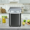 Portable Self Cleaning Countertop Ice Maker Machine, 6 Mins/9 Pcs, 26.5lbs/24Hrs, 2 Sizes of