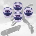 thumbnail image 3 of 70mm patinetas ruedas longboard wheels rodamientos pu al aire libre estándar suave dureza 80A LED Flash para deportivo Cruiser Street Patina Púrpura negro Macarena Ruedas de patineta, 3 of 8
