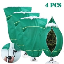 KANCOKIT 47in Outdoor Plant Covers, 4 Pack Reusable Freeze Protection Winter Frost Cloth With Drawstring & Zipper for Tree Potted Shrub
