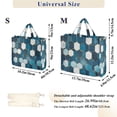 thumbnail image 2 of FORMRS Womens Corduroy Tote Bag Crossbody Shoulder Handbag with Pocket, Dark Blue Hexagon Patterns, 2 of 7