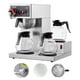 thumbnail image 1 of VEVOR Cafetera de goteo comercial de 12 tazas con 3 jarras de vidrio y 3 calentadores para oficina, 1 of 9