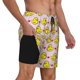 thumbnail image 2 of Balery Ducks And Pink Heart Bañador para hombre, shorts de playa de secado rápido con entrepierna y forro de compresión-Medium, 2 of 6