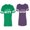 Men Green / Women Purple, variant on I Like Her Butt his Beared Matching Couple Cotton Jerseys (Men Green / Women Black) (Men S / Women S)