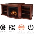 thumbnail image 6 of Real Flame Valmont 74" Electric Fireplace TV Stand in Dark Mahogany, 6 of 9
