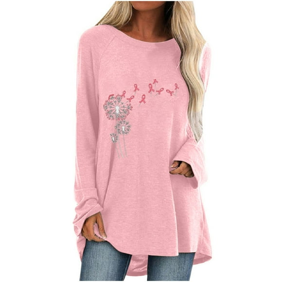 Staron Fall Tops for Women 2024 Dandelion Graphic Tee Tops Fall Fashion Tunic Tops to Wear with Leggings Round Neck Tops Cute Sunflower Dressy Casual Shirt Black and Friday Deals