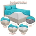 thumbnail image 6 of Nestl Extra Deep Pocket Twin Sheets - 4 Piece Soft Microfiber Bed Sheets Set Fits 18"-24" Mattresses, Beach Blue, 6 of 8