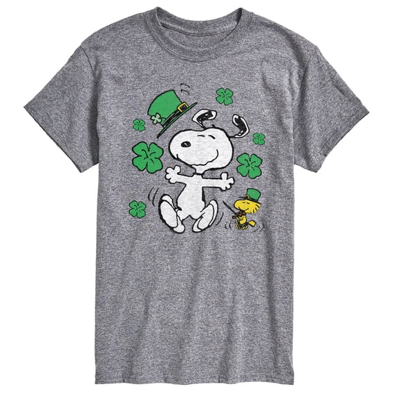 Peanuts - Snoopy & Woodstock St. Patty's Dance - Men's Short Sleeve Graphic T-Shirt