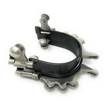 AJ Tack Ladies Black Horizontal Rowels Bumper Spurs